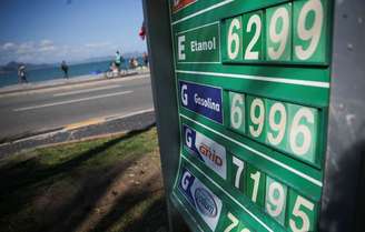 Preços de combustíveis em posto na praia de Copacabana, no Rio de Janeiro
24/09/2021
REUTERS/Ricardo Moraes