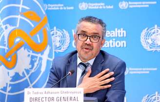 Dietor-geral da OMS, Tedros Adhanom Ghebreyesus, durante entrevista coletiva em Genebra
20/12/2021 REUTERS/Denis Balibouse