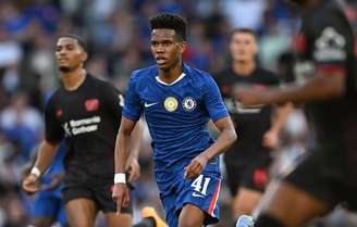 Estêvão durante partida pelo Chelsea