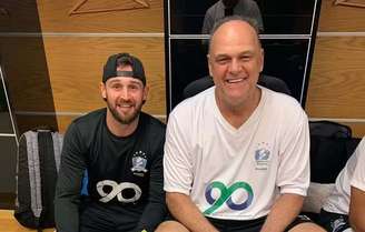 Felipe, que também é atleta, costumava aparecer ao lado do pai 