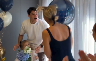 Miguel foi surpreendido por Eduarda em seu aniversário