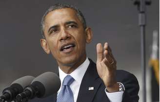 O presidente dos EUA, Barack Obama, discursa na Academia Militar em West Point, Nova York, nesta quarta-feira. 28/05/2014