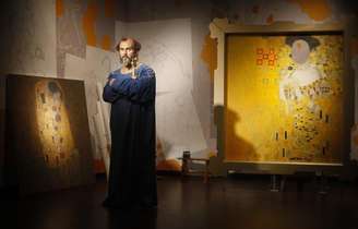 Imagem de cera do artista austríaco Gustav Klimt exibido no museu Madam Tussauds, em Viena. 20/3/2012