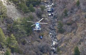 <p>Imagen aérea do local onde estão os destroços do avião</p>