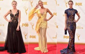 Julianne Hough, Heidi Klum e Christine Marzano exibiram suas curvas em forma com vestidos repletos de transparências