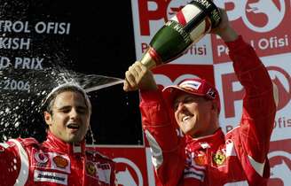 Felipe Massa e Michael Schumacher foram companheiros de Ferrari