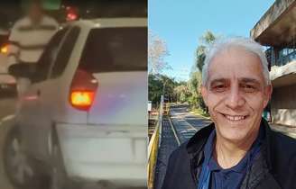 Momento em que o carro de Amilton Jusselino Rodrigues atropela o tio de Guilherme Boulos.