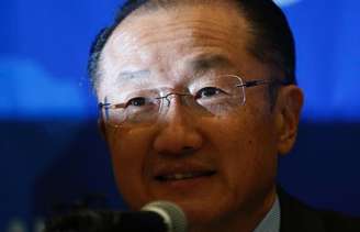 <p>Presidente do Banco Mundial, Jim Yong Kim, em entrevista coletiva em Seul</p>