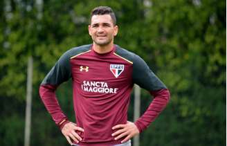 Atacante Gilberto em treino pelo São Paulo nesta semana (Foto: Érico Leonan/saopaulofc.net)