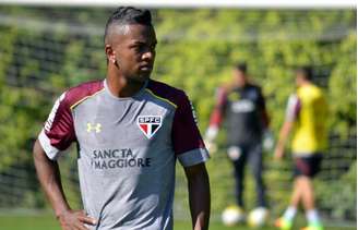 Atacante Kelvin, em treino do São Paulo (Foto: Érico Leonan/saopaulofc.net)