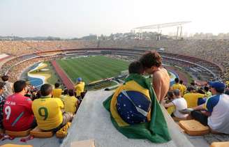 Morumbi lotado no último jogo da Seleção Brasileira no estádio, em 2014 (Foto: Rubens Chiri/saopaulofc.net)