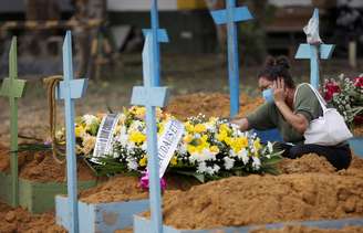 Enterro de vítima da Covid-19 em Manaus
 17/1/2021   REUTERS/Bruno Kelly