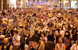 Protestos contra a morte de Samuel Luiz em Barcelona