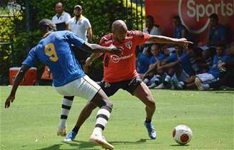 Patrick marcou um dos gols da vitória sobre o São Bernardo em jogo-treino (Foto: Erico Leonan / saopaulofc)