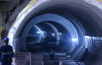Chegada da tuneladora (tatuzão) à futura Estação Brasilândia ocorreu em fevereiro.