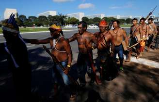 Índios munduruku protestam em Brasília há dois anos
24/04/2018
REUTERS/Adriano Machado