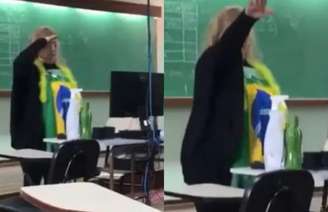 Professora faz gesto nazista em aula