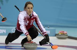 <p>Anna Sidorova é a bela capitã da equipe russa de curling</p>