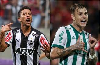 Róger Guedes e Marcos Rocha foram envolvidos em uma troca entre Verdão e Galo (Fotos: Divulgação)