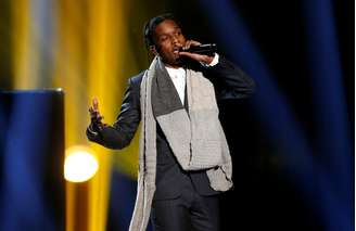 Rapper norte-americano A$AP Rocky durante apresentação em Los Angeles