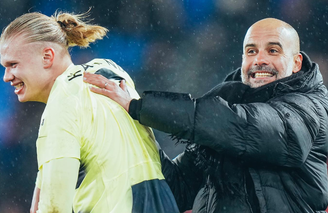  Pep Guardiola e  Erling Haaland