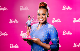 A ginasta brasileira Rebeca Andrade ganhou uma Barbie personalizada