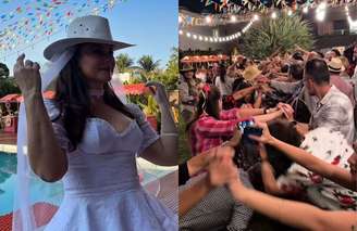 Paolla Oliveira compartilha momentos de festa junina