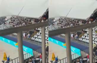 Cobertura de arquibancada cai em torneio em Ribeirão Preto