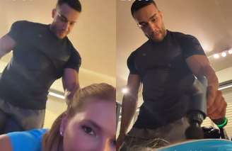 Personal faz massagem de recuperação muscular em Virgínia