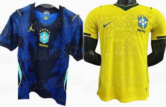 Imagens das supostas novas camisas da Seleção Brasileira