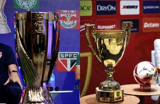 Troféus do Paulistão e do Campeonato Carioca