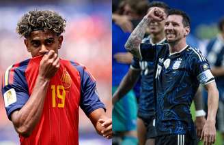 Lamine Yamal e Lionel Messi são os destaques de Espanha e Argentina