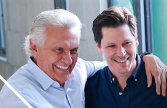 Ronaldo Caiado (PSD) ao lado de Daniel Vilela (MDB).