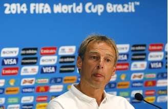 Técnico da seleção dos EUA, Jurgen Klinsmann, durante coletiva de imprensa em Manaus. 21/06/2014.