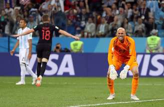 Caballero reage ao gol da Croácia