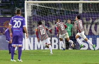 Pedro marcou o gol da vitória tricolor (Foto: AFP)