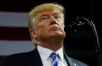 Presidente dos Estados Unidos, Donald Trump, durante comício em Charleston 21/08/2018 REUTERS/Leah Millis 