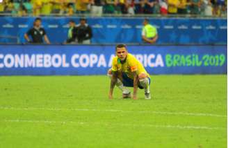  Daniel Alves, do Brasil, na partida contra a Venezuela, válida pela 2ª rodada do grupo A da Copa América 2019, realizada na Arena Fonte Nova, em Salvador (BA), nesta terça- feira (18).