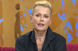 Xuxa durante participação no programa Saia Justa