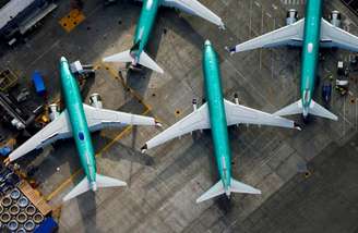 Aeronaves Boeing 737 MAX em fábrica da Boeing em Washington, EUA
21/3/2019 REUTERS/Lindsey Wasson/Arquivo