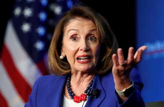Presidente da Câmara dos Deputados dos EUA, Nancy Pelosi, durante evento em Washington
08/03/2019 REUTERS/Kevin Lamarque