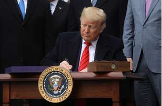 Presidente dos EUA, Donald Trump, em evento na Casa Branca 29/1/2020 REUTERS/Leah Millis