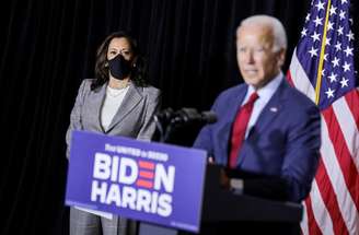 Joe Biden e Kamala Harris em Delaware
13/08/2020 REUTERS/Carlos Barria