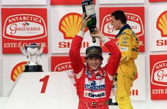 Ayrton Senna é embaixador da TAG Heuer e foi homenageado em 2020 (Foto: JULIO PEREIRA / AFP)