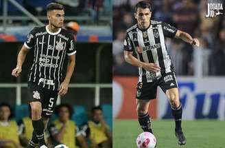 Fotos: Rodrigo Coca/Ag Corinthians e Pedro Souza / Atlético - Legenda: Fausto Vera e Junior Alonso devem pintar no Galo