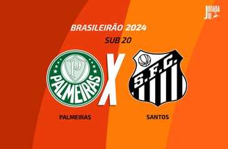 Palmeiras e Santos, atualmente na parte de cima da tabela, medem forças pela 12ª rodada do Brasileirão Sub-20 –