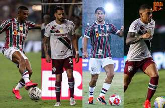 Boa parte dos reforços do Fluminense não conseguiram render no primeiro semestre – Fotos: Marcelo Gonçalves; Lucas Merçon/Fluminense