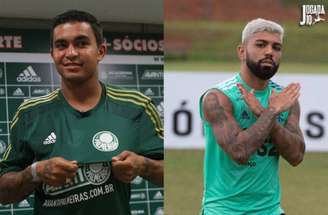 Dudu e Gagibol podem ser moedas de troca do Palmeiras e Flamengo – Cesar Greco/ Palmeiras Alexandre Vidal/Flamengo