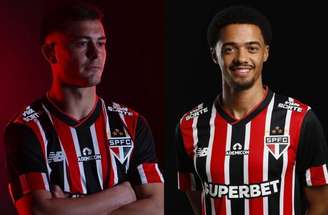 Fotos: Divulgação/ São Paulo - Legenda: Jogadores já podem atuar pelo São Paulo na próxima rodada do Brasileiro