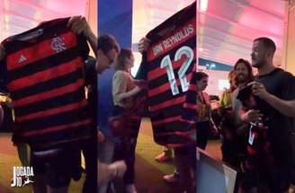 Reprodução/Instagram/Flamengo - Legenda: Imagine Dragons recebe camisa do Flamengo de presente dos fãs